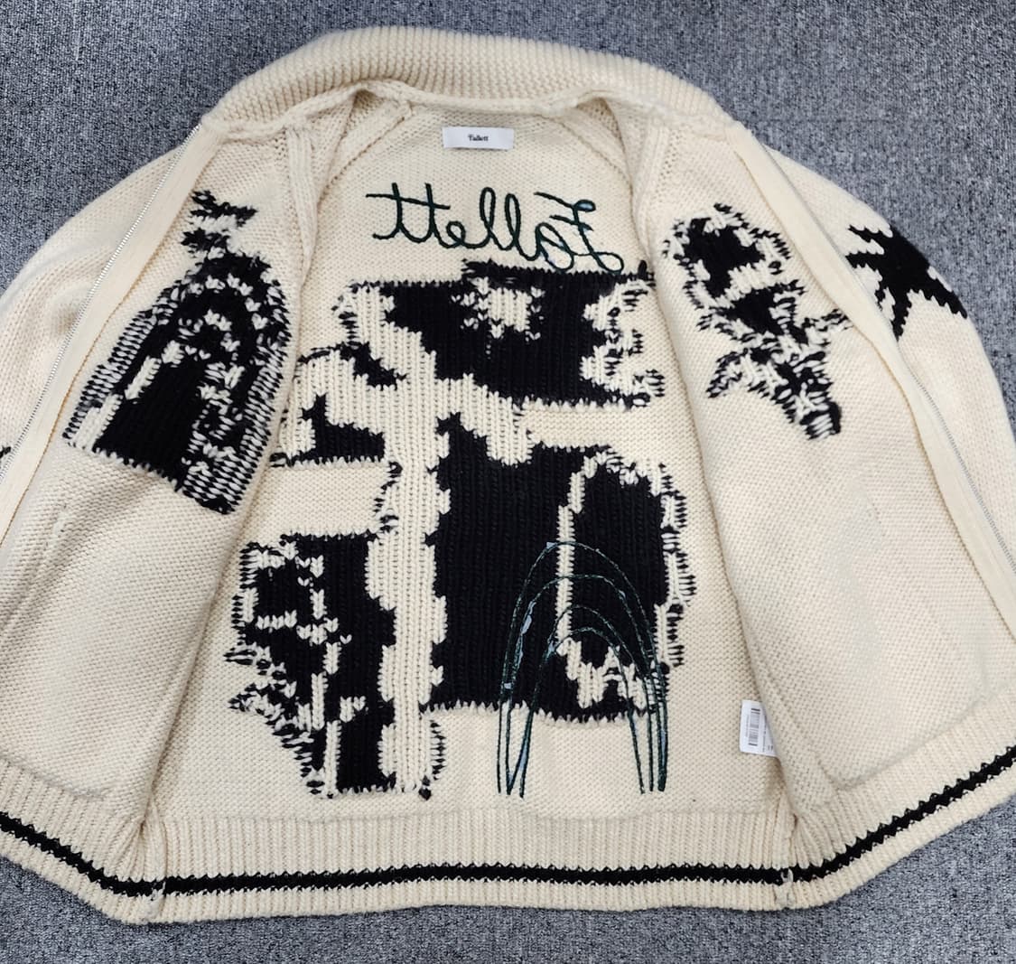 팔렛 드로잉 가든 코위찬 니트 집업 S 상품이미지3