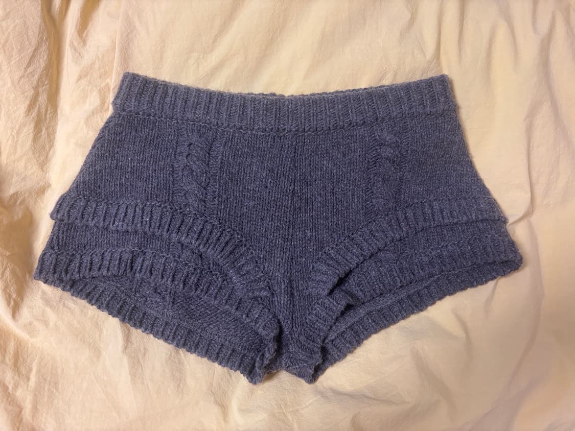 울리카샹투스 니트반바지 마이크로쇼츠 Brown 상품이미지1