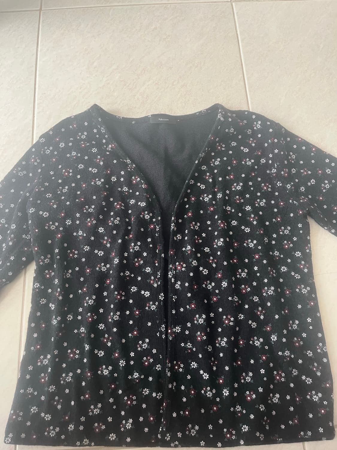 ploysooem FLOWER CARDIGAN SET, BLACK 상품이미지4