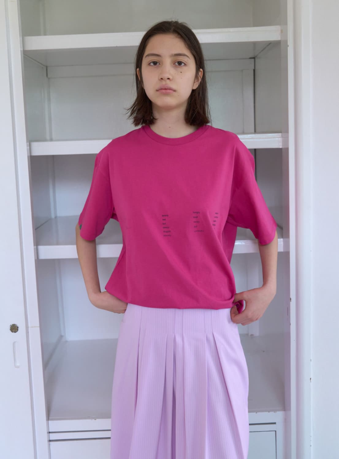 노컨텐츠 74. Stripe pleated skirt (Pink) 상품이미지2