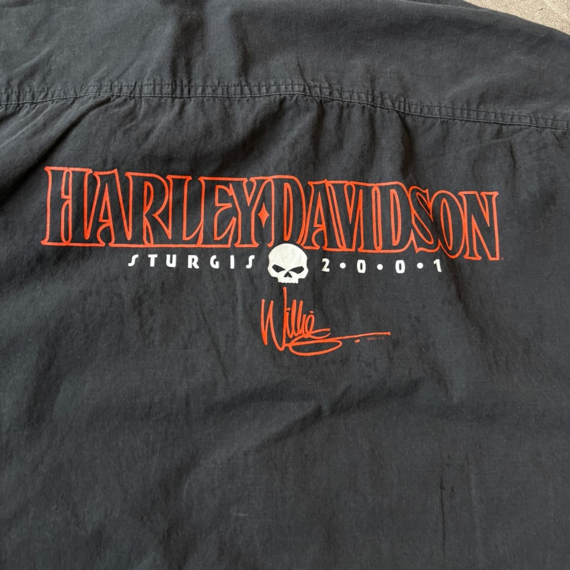 할리데이비슨 정품 미국 생산 블랙 반팔 셔츠 상품이미지7