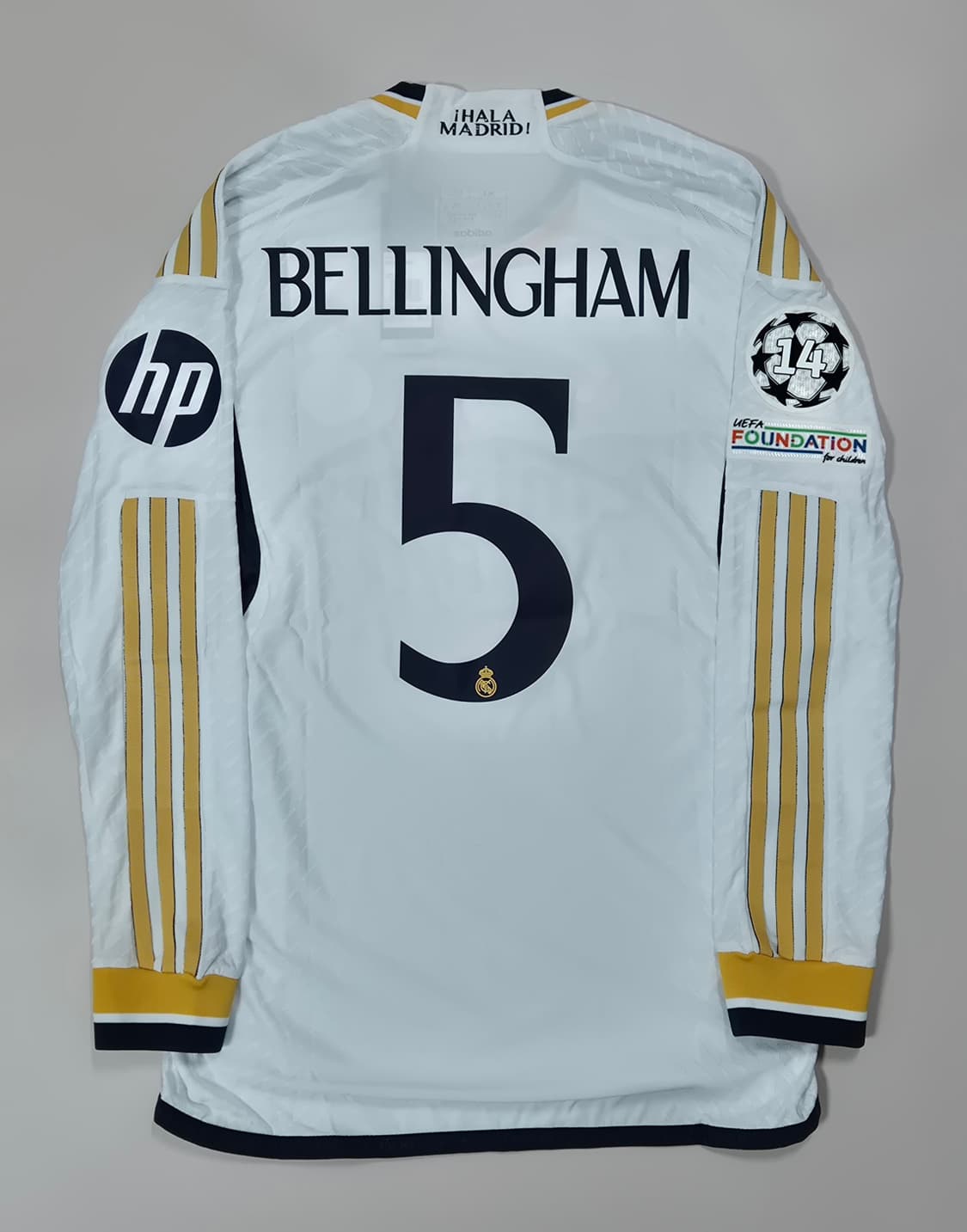 23-24 레알마드리드 홈 벨링엄 긴팔유니폼 L (마킹불량) 상품이미지1