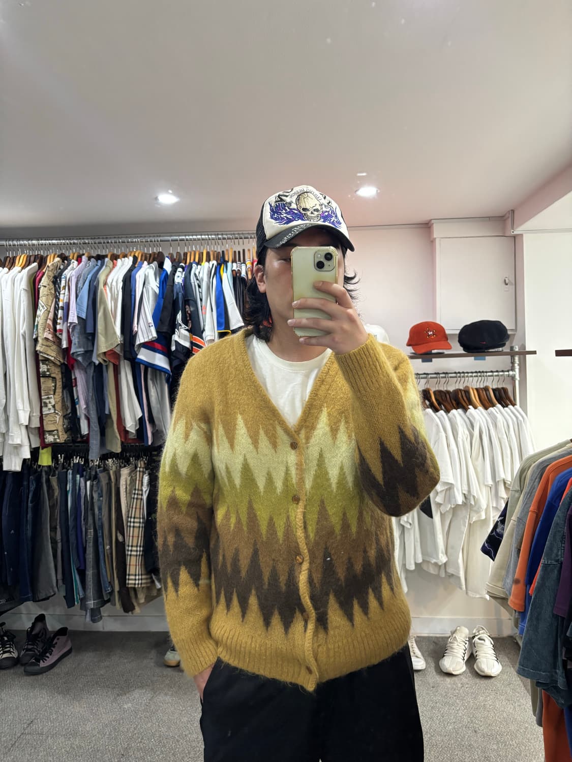 22FW 니들스 지그재그 모헤어 가디건 상품이미지8