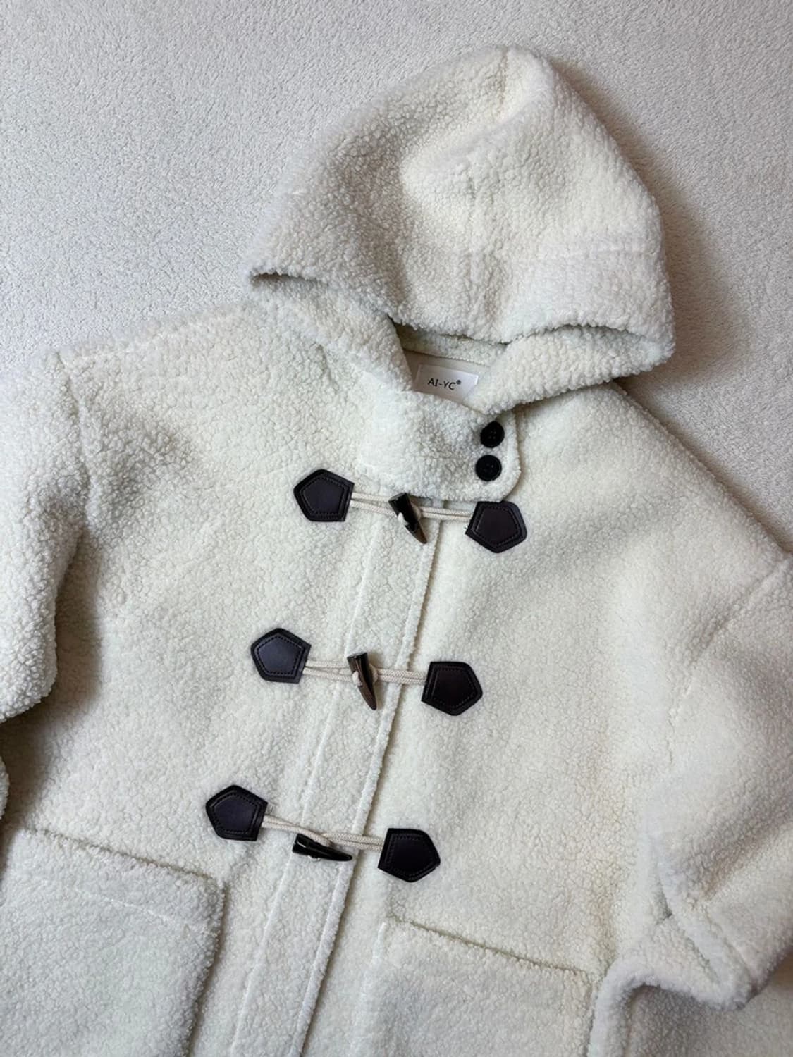 Selectede AIYC 부클 더플 후디 코트 PN6830 상품이미지2