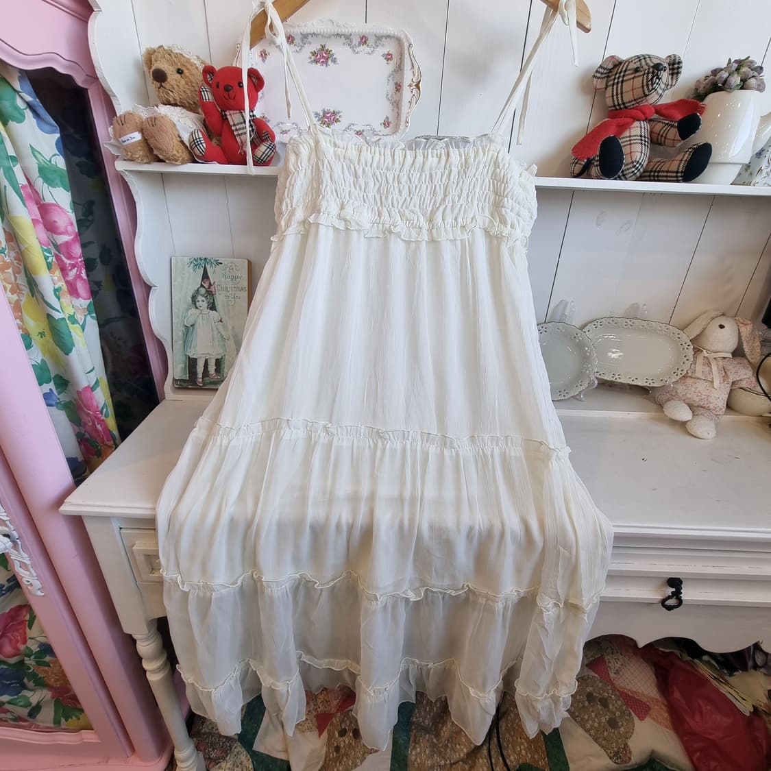 쉬폰 캉캉 끈원피스 상품이미지5