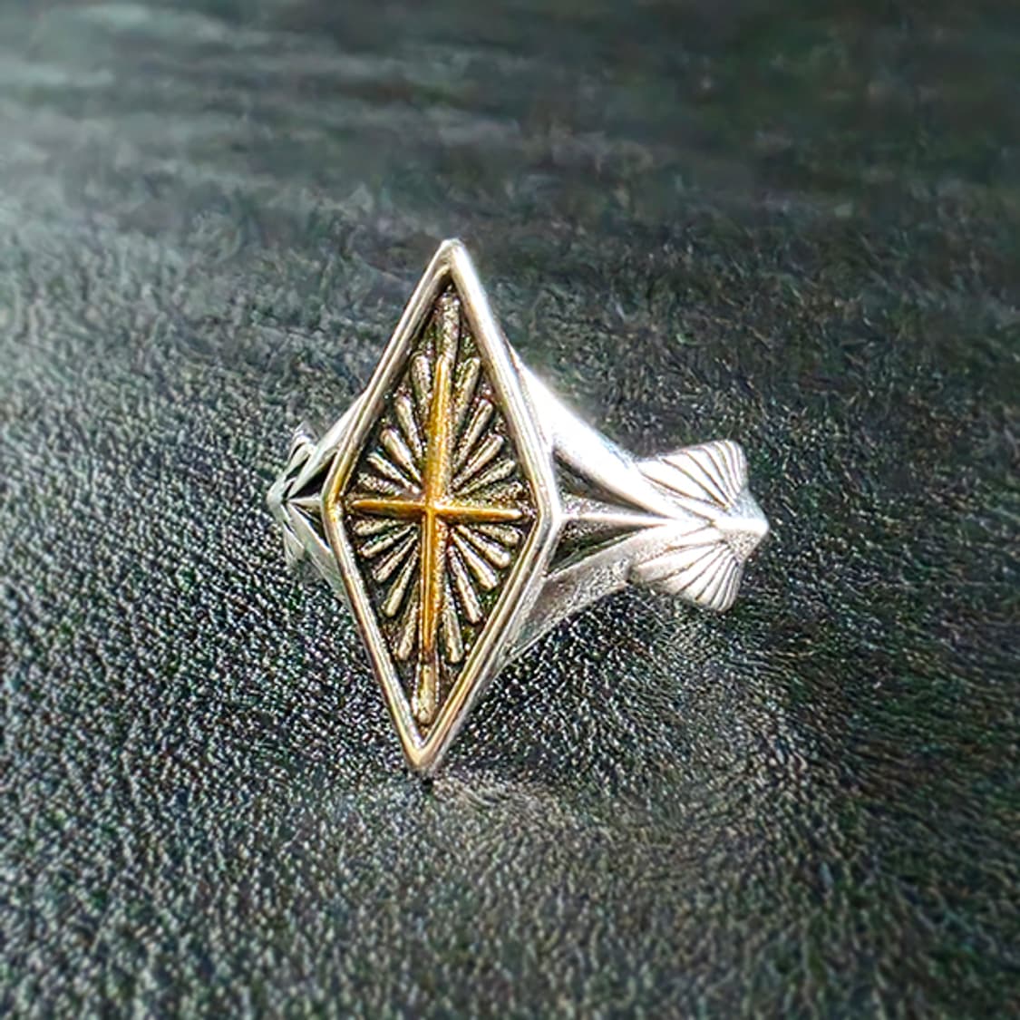 Fleury 실버 남자 엔틱 빈티지 명품 고딕 문양 십자가 반지 상품이미지1