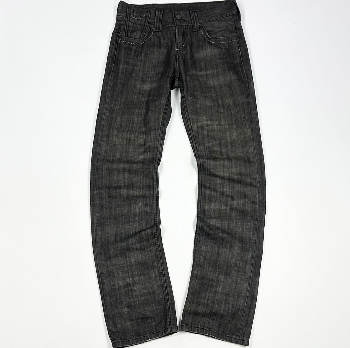 28 리바이스 522 여성 슬림 스트레이트 흑청 데님팬츠 상품이미지2