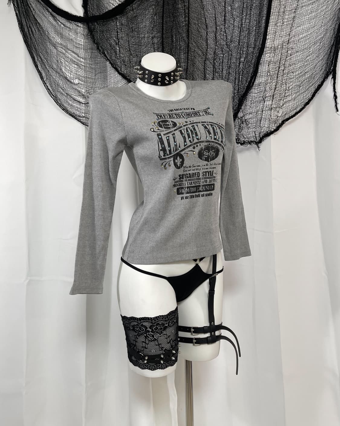 gray printing t-shirt 상품이미지2