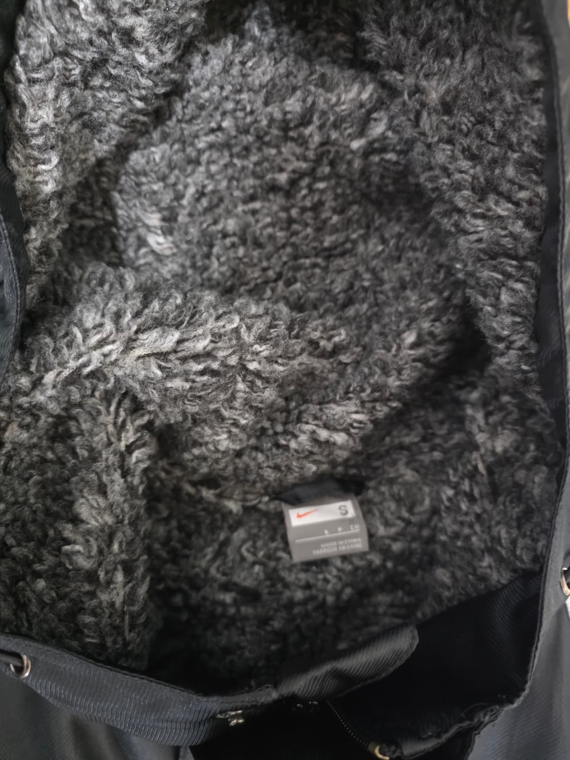 나이키 올드스쿨 안쪽 털 롱패딩 블랙 s 실측m 상품이미지6