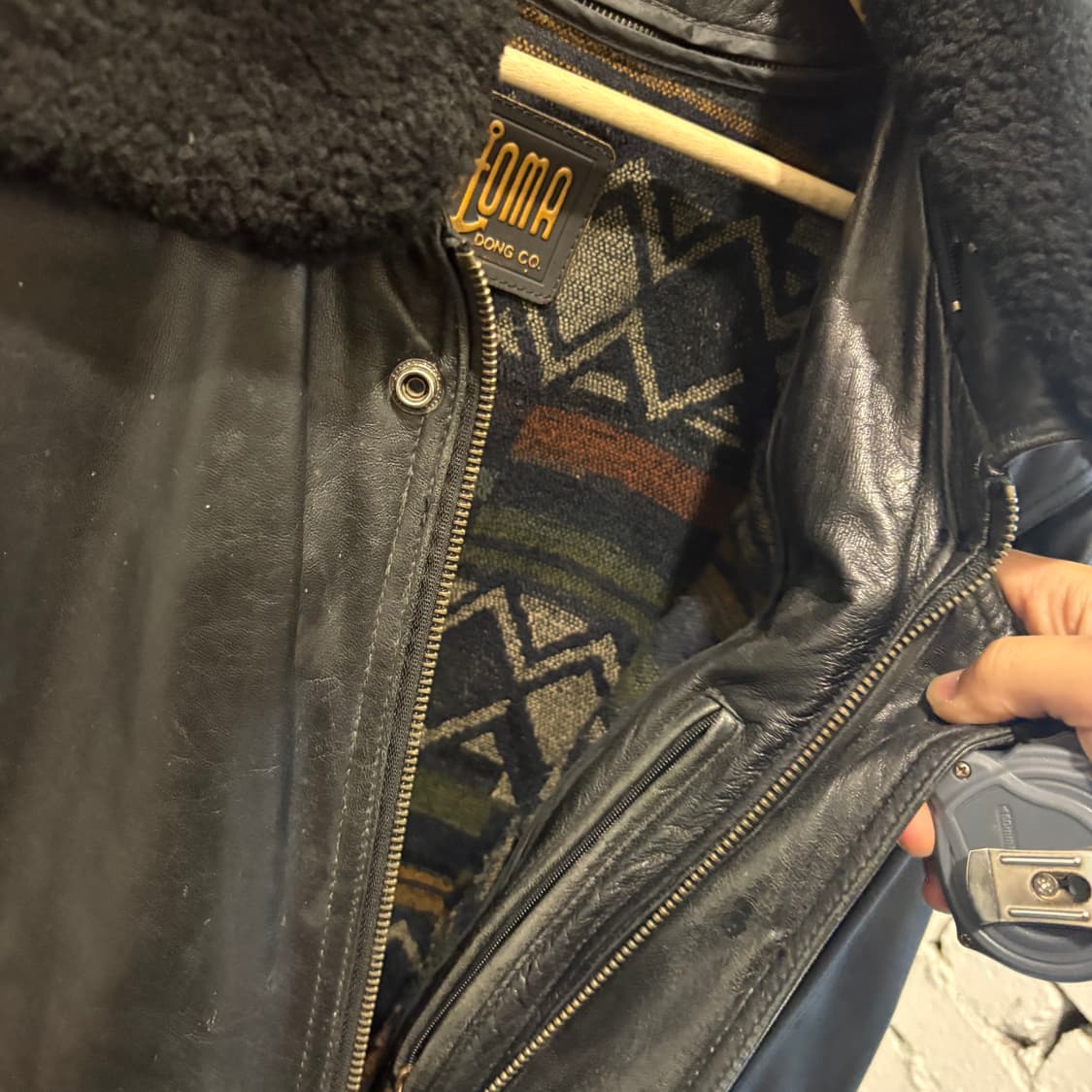 빈티지 양가죽 100% 레더 코트 자켓 상품이미지3