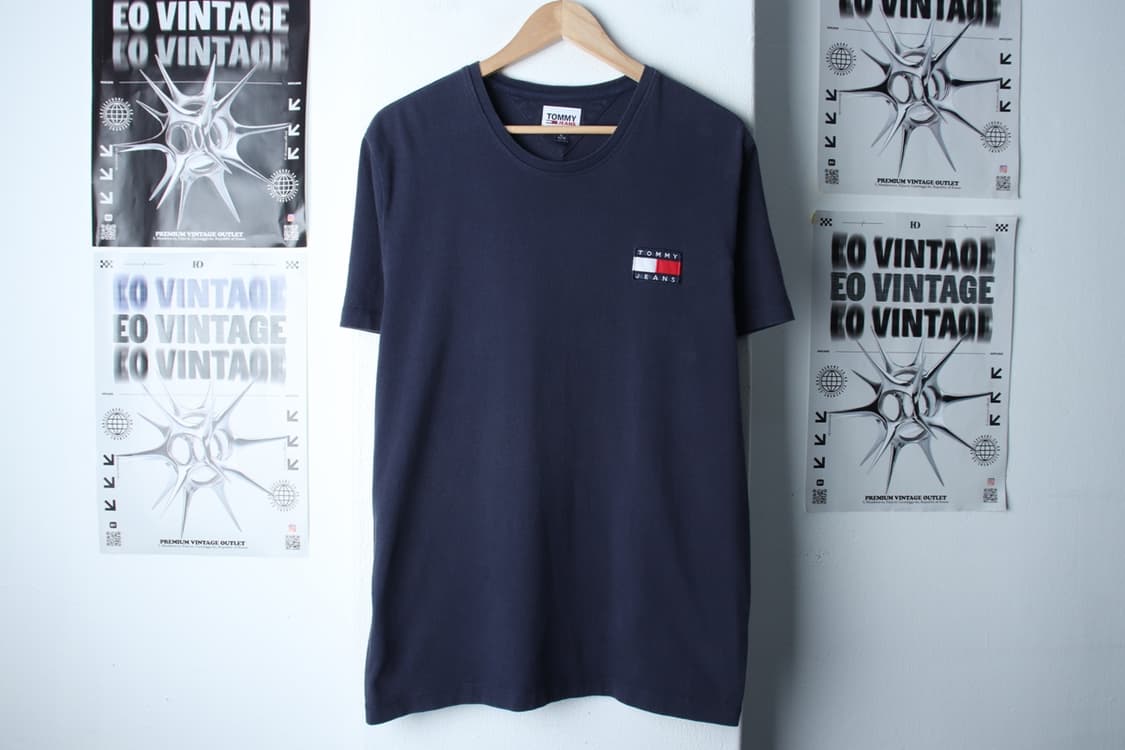 (XL-2XL) 타미힐피거 반팔 티셔츠 스몰로고 네이비-H30693 상품이미지2