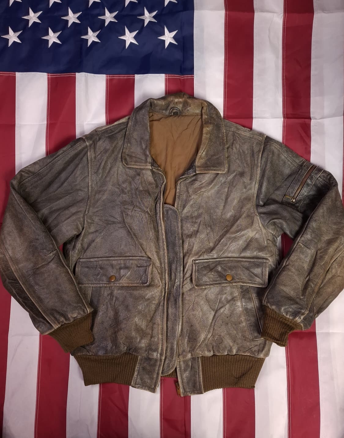 90's 일본판 빈티지 리얼레더 힝공지켓 상품이미지2