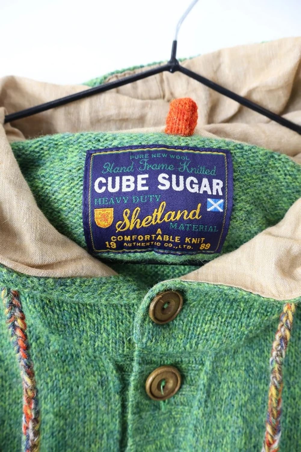 Cube Sugar Green Wool Hooded Knit Cardig 상품이미지6