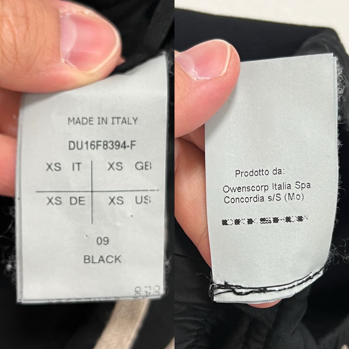 릭오웬스 16FW 다크쉐도우 프리즈너 드로우스트링 조거 팬츠 블랙 상품이미지6