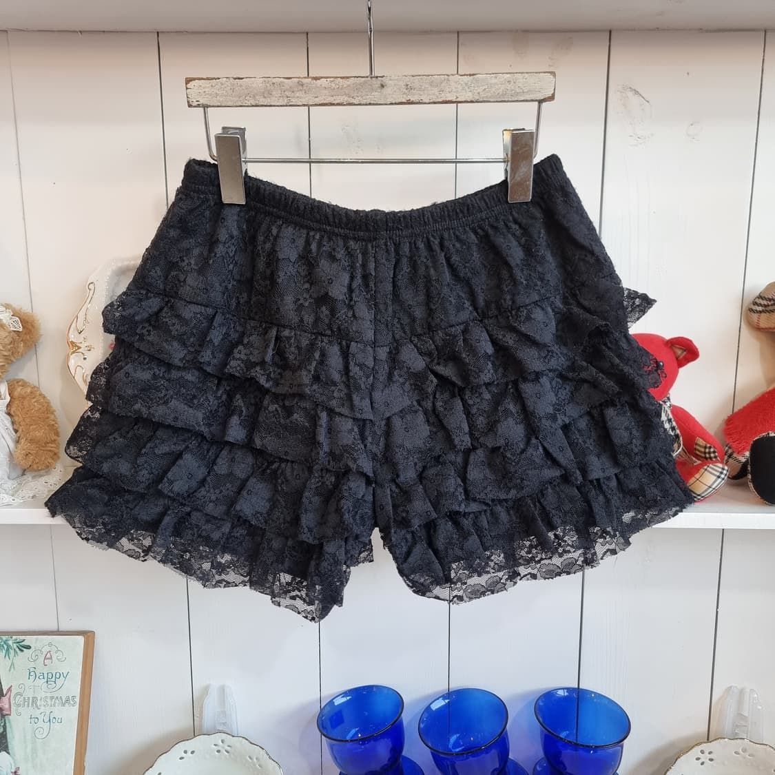 일본빈티지 고스무드 레이스 프릴 쇼츠 상품이미지1