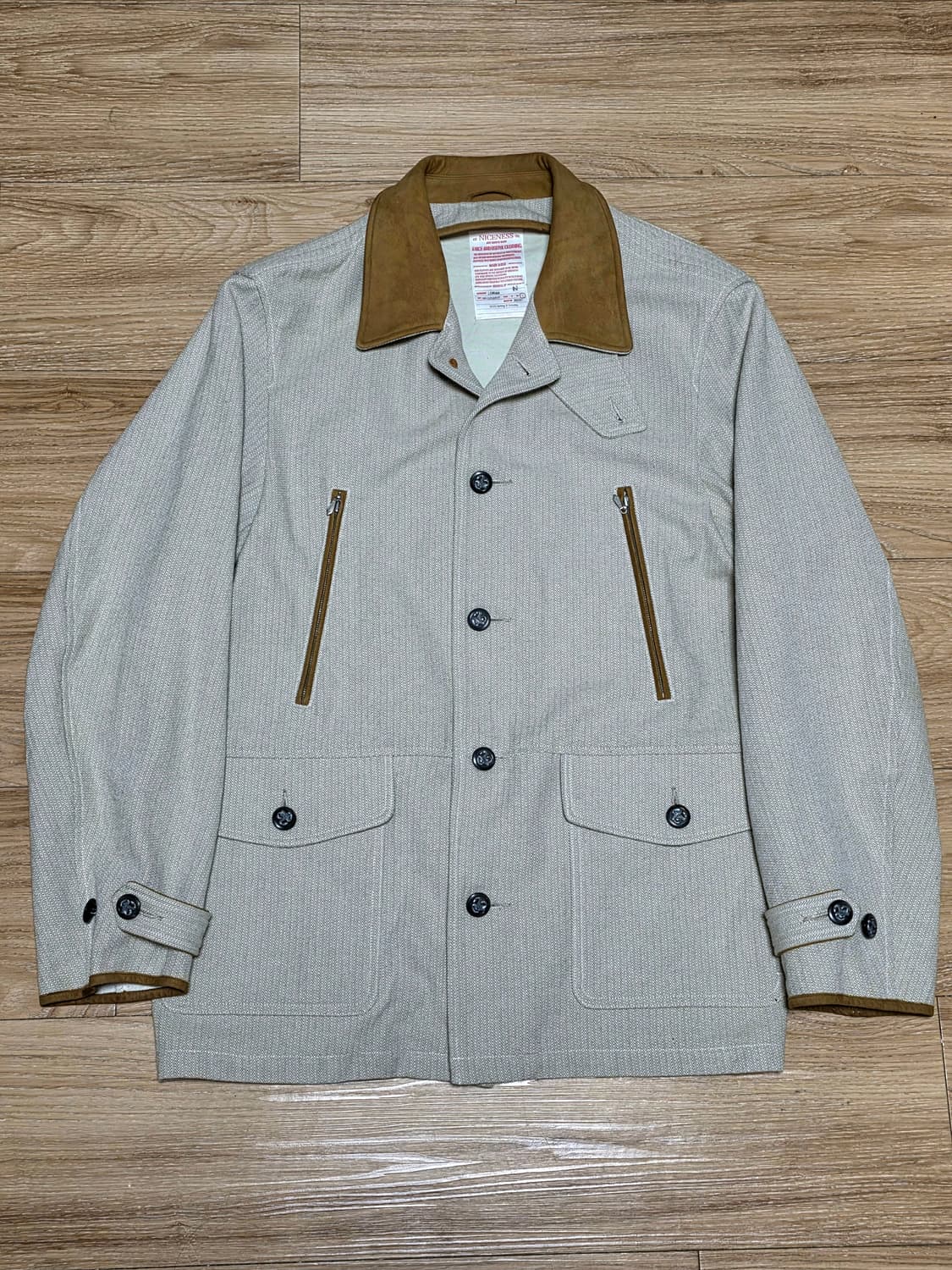 L size택포110만)25ss나이스네스 LORAN 헤링본 헌팅자켓 상품이미지1