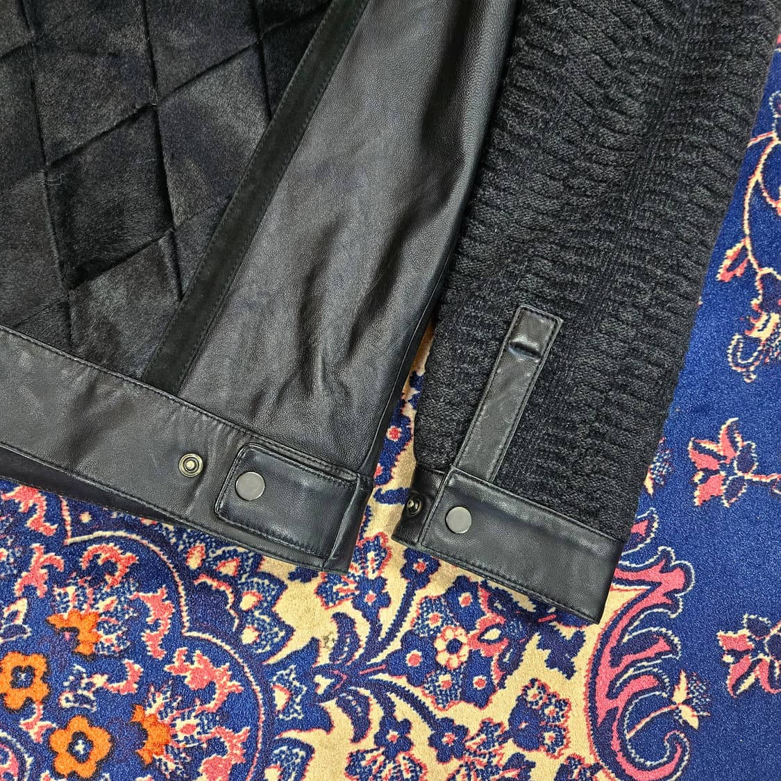 헨드메이드 램스킨 니트 레이어드 다이아몬드 스웨이드 양가죽자켓 상품이미지7