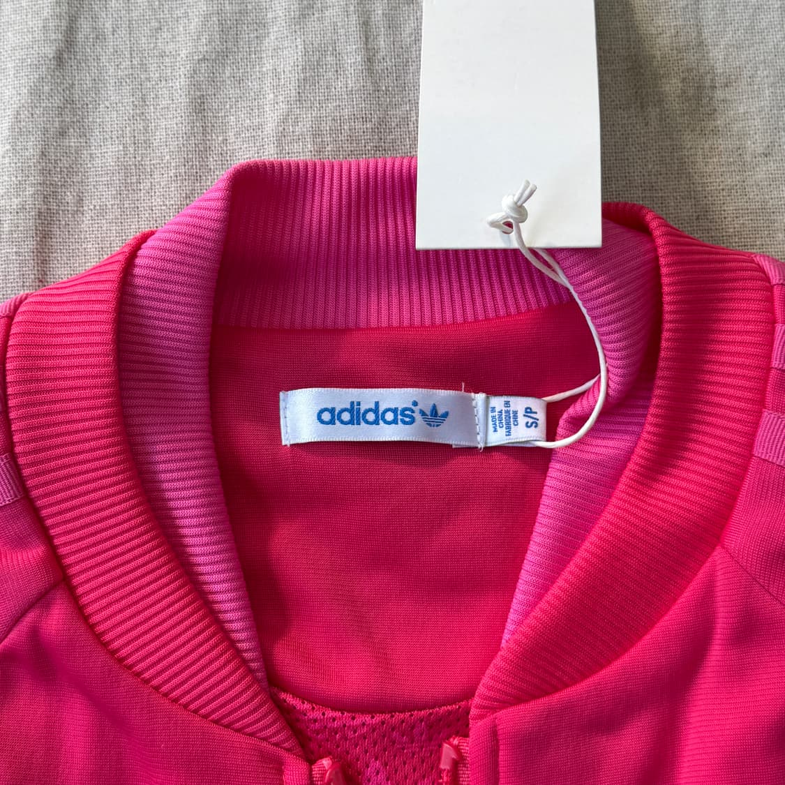 아디다스 우먼 이중넥 핫핑크 트랙탑 져지 S 상품이미지5
