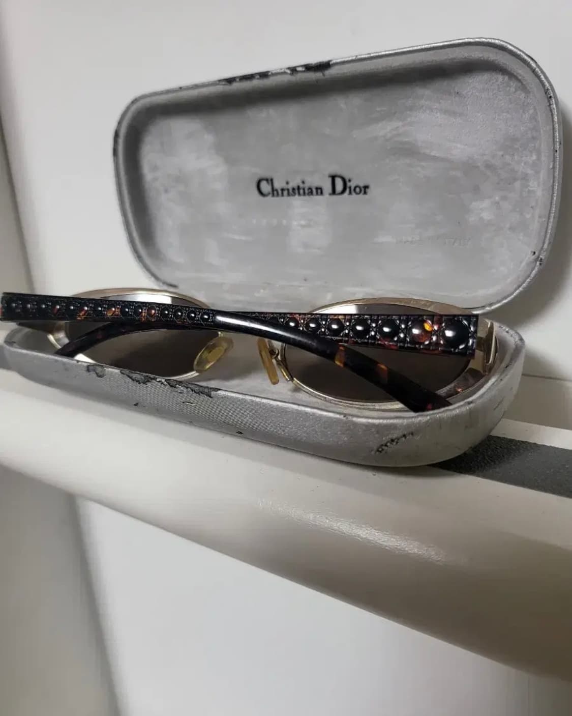 크리스찬 디올 빈티지 레오파드 긱시크 골드 선글라스 상품이미지3