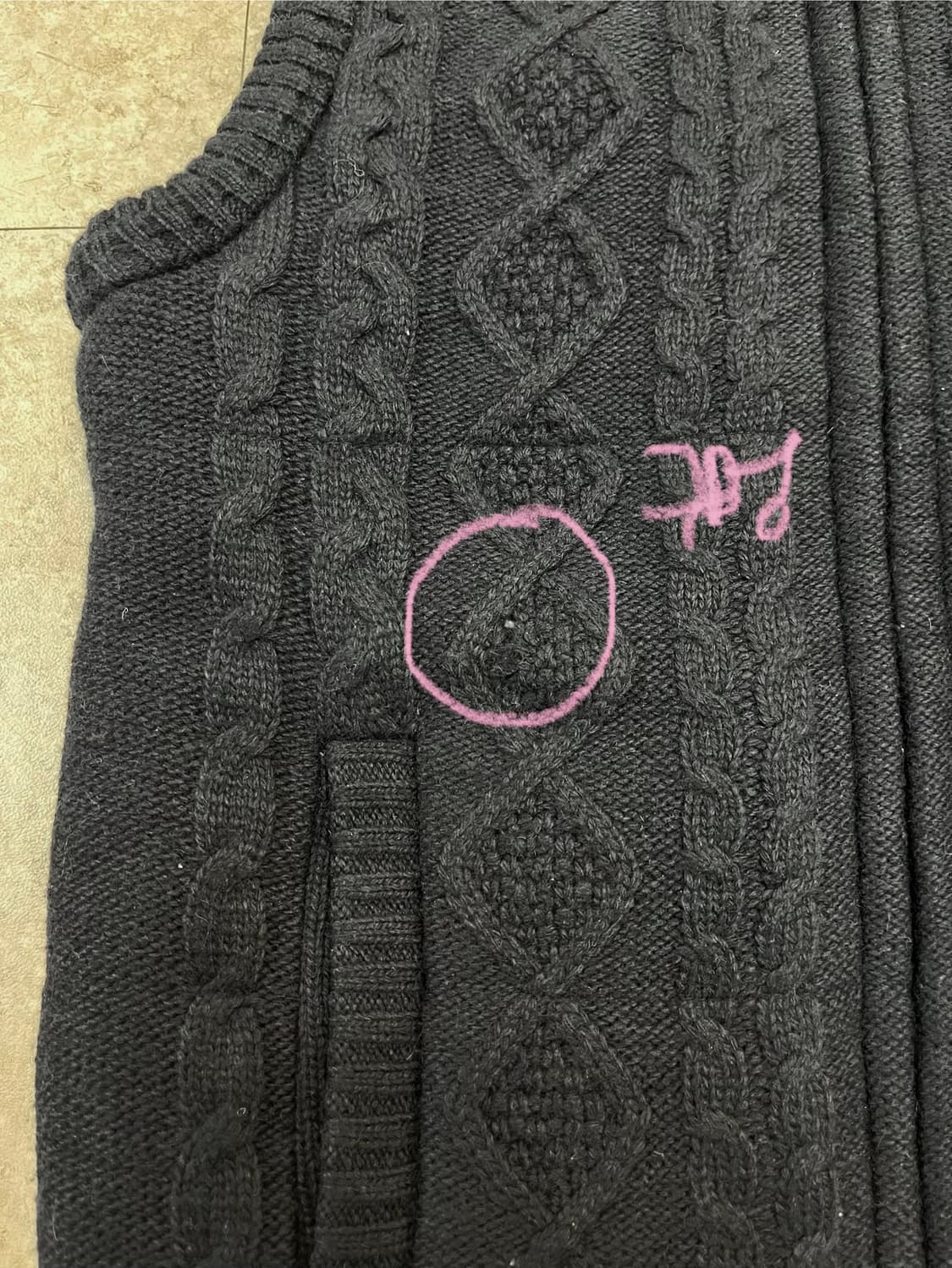 게스 니트 집업 베스트 네이비 XS #csz3316 상품이미지6