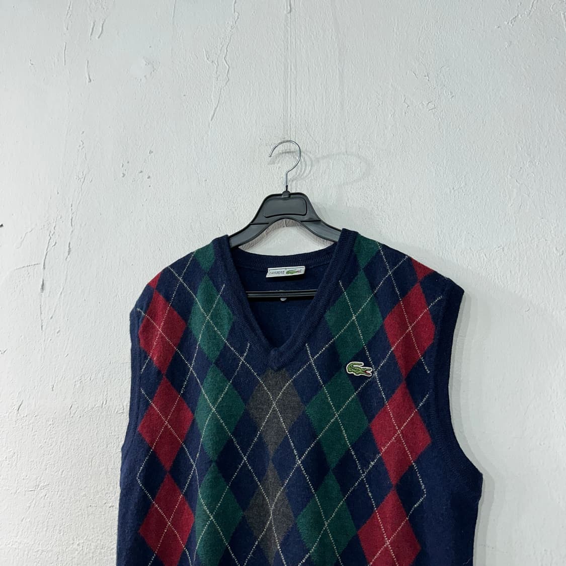 라코스테 아가일 니트 조끼 여성 상품이미지2