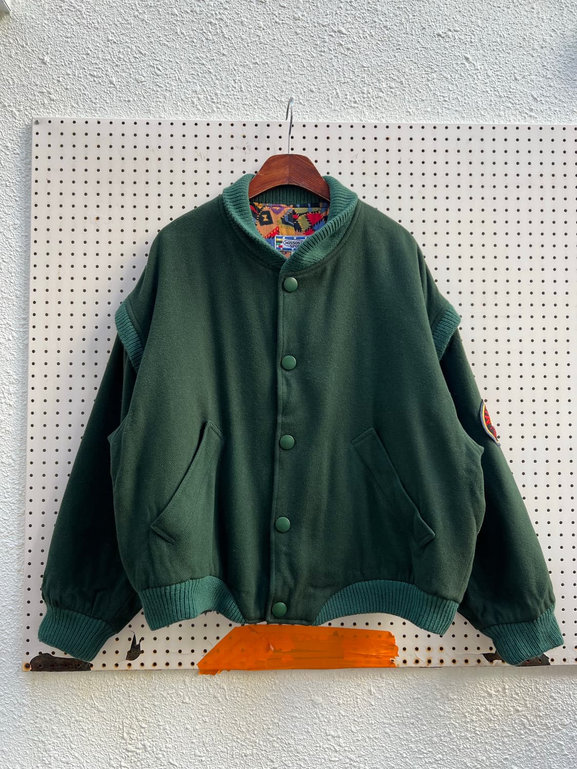 90s MISSONI SPORT WOOL BOMBER 미쏘니스포츠울봄버 상품이미지1
