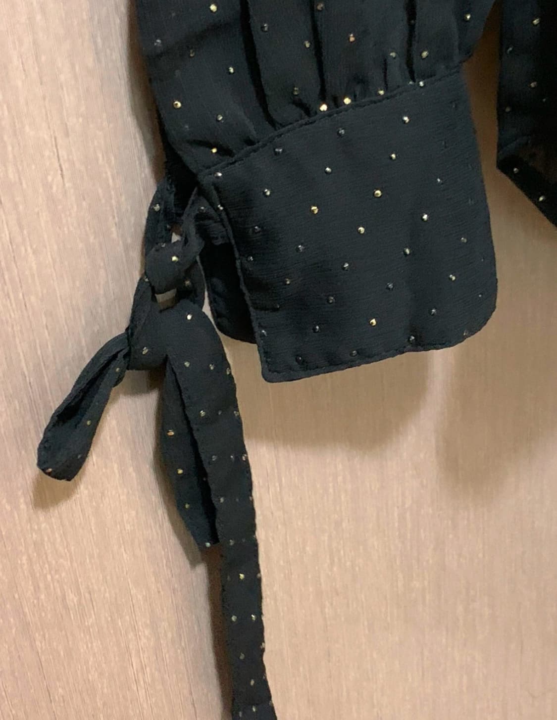 자라 zara 시스루 글리터 리본 스트랩 블라우스 상품이미지3