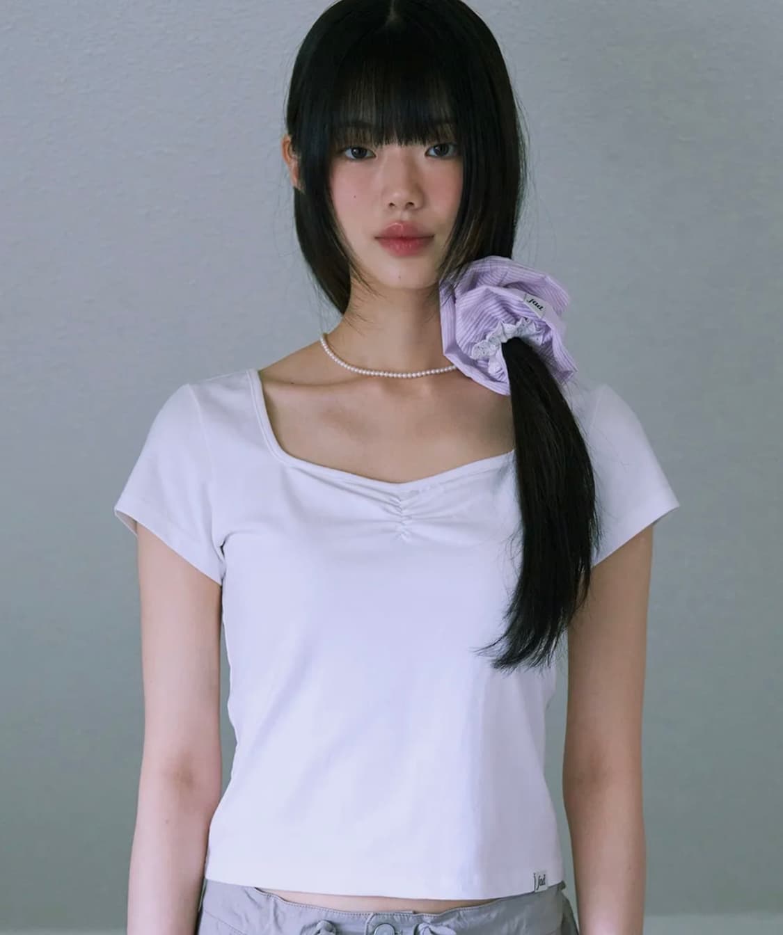 Fad 에프에이디 스퀘어넥 반팔 티셔츠 상품이미지1