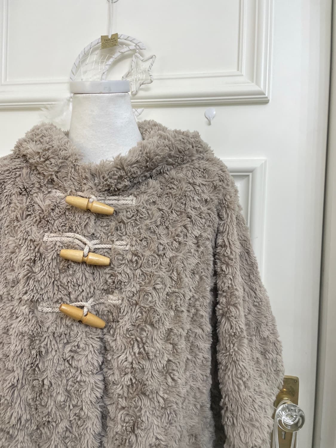 milk brown puddle 3button hoodie cape 상품이미지5