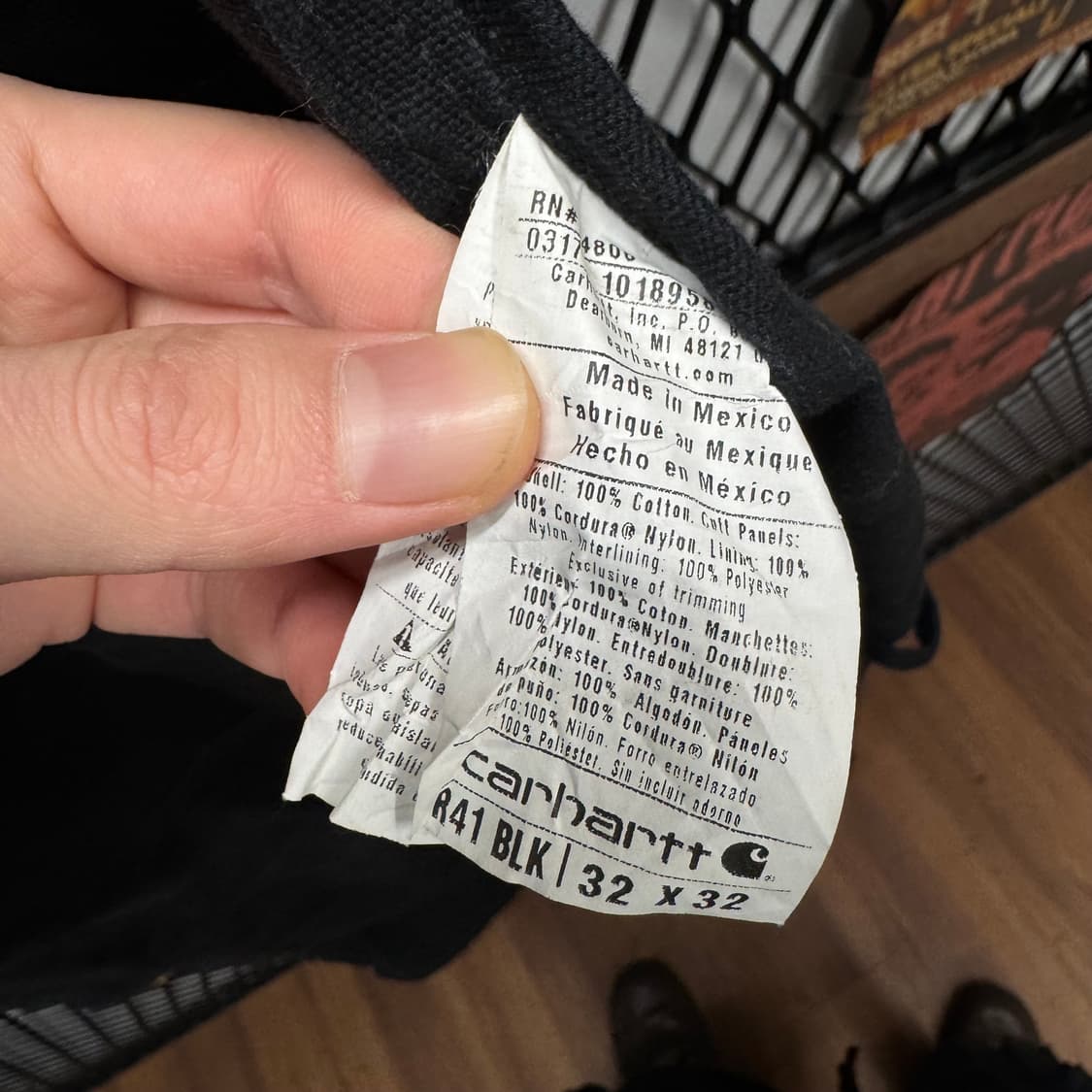 칼하트 오리지널 워크웨어 오버롤 멜빵 더블니 포인트 블랙 상품이미지7