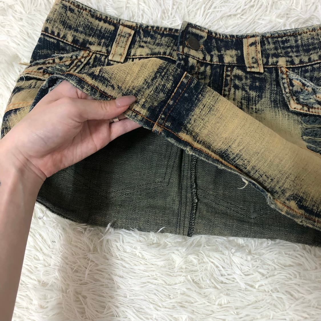 빈티지 워싱 미니 스커트 상품이미지2