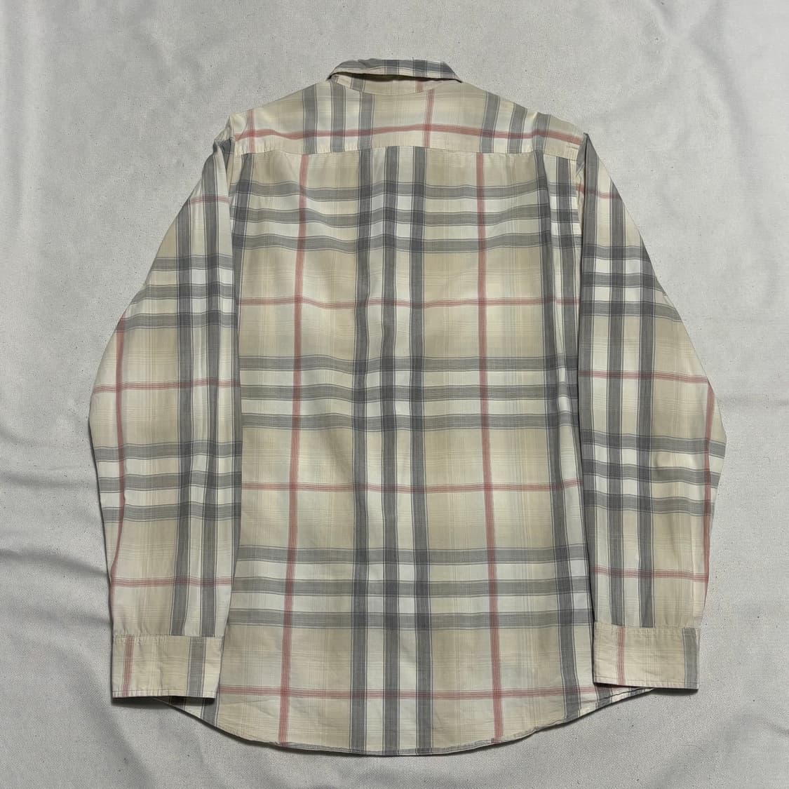 L 버버리 베이지 체크 셔츠 상품이미지3