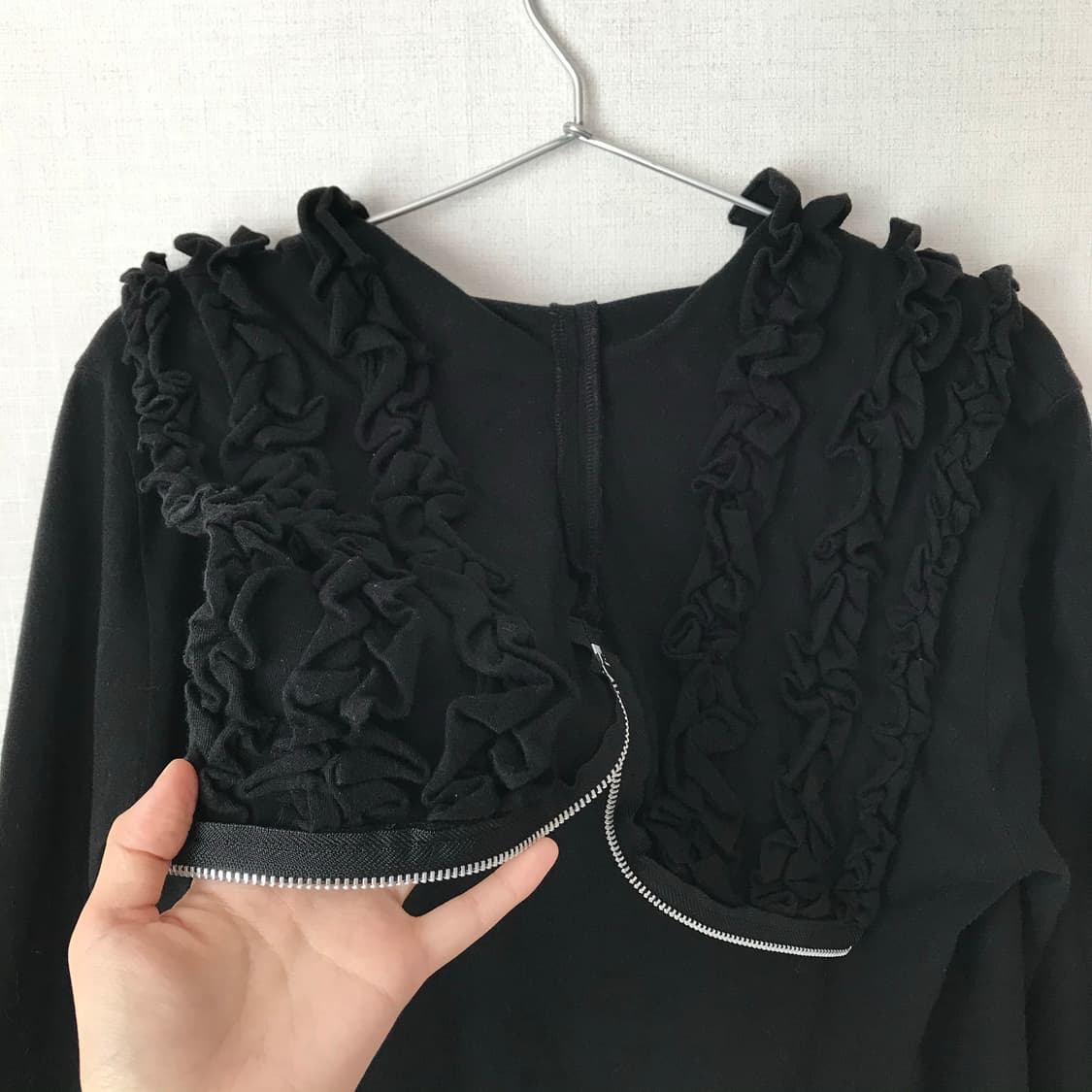 꼼데가르송 트리콧 언발란스 후드 집업 상품이미지7