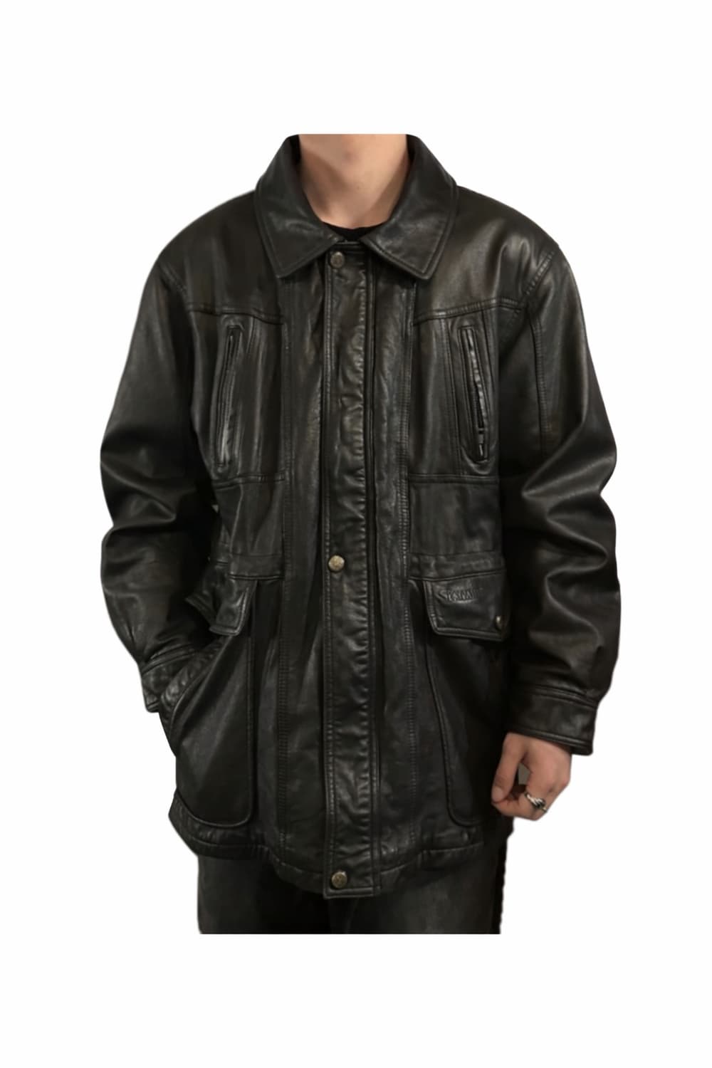 리얼레더 양가죽 자켓 XL (착용샷 O) 상품이미지3