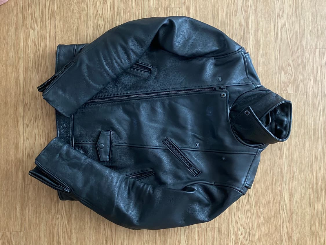 H&M 프리미엄 라인 가죽 라이더 재킷 100사이즈 상품이미지2