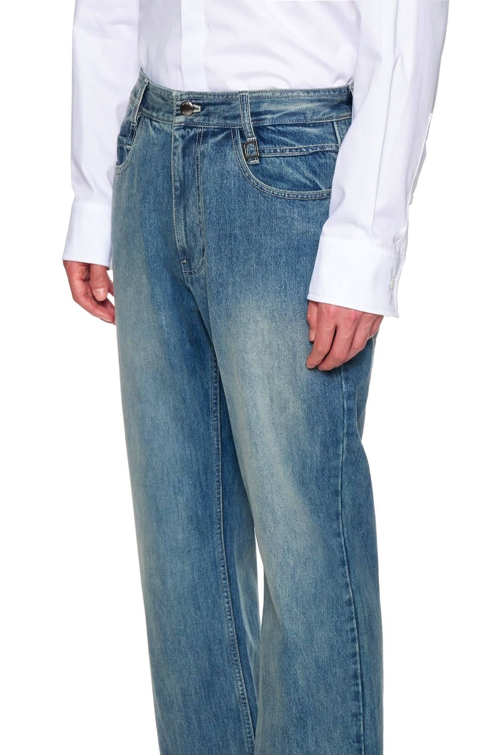 우영미 24FW 롱 스트레이트 데님 블루 48사이즈 상품이미지2