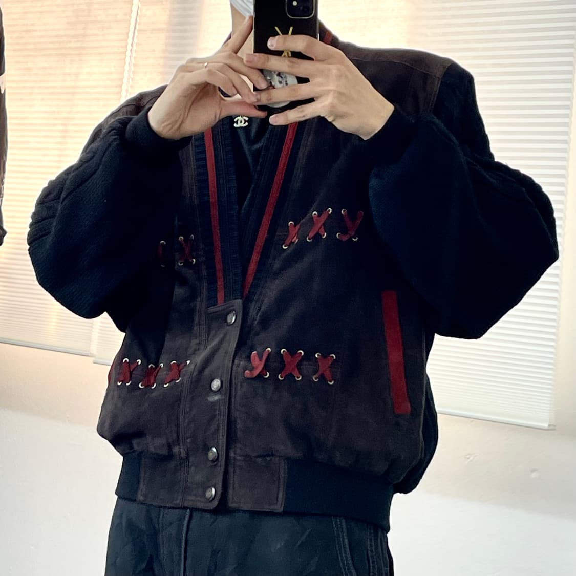 L(XL) REDOX 양가죽 도킹 에스닉 봄버 자켓 상품이미지2