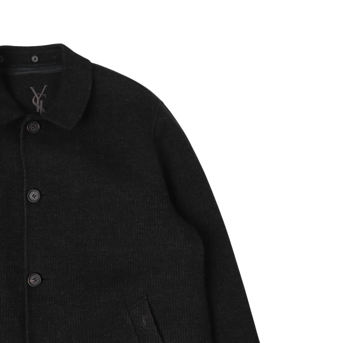 입생로랑 뿌르 옴므 ysl로고 울 하프 코트 상품이미지2