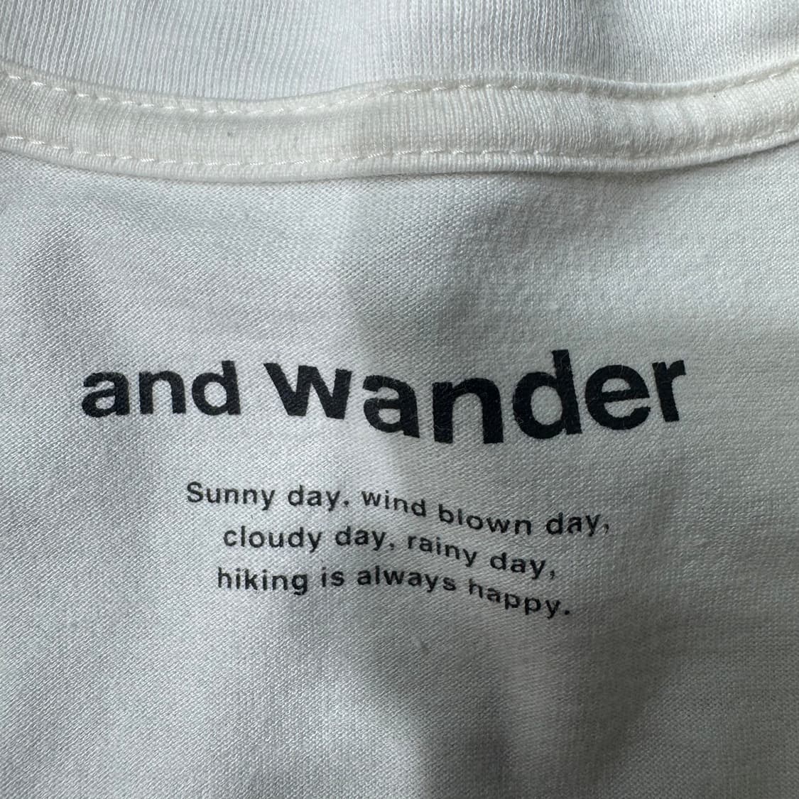 and wander 티셔츠 화이트 ( 105/OLD-7612 ) 상품이미지3
