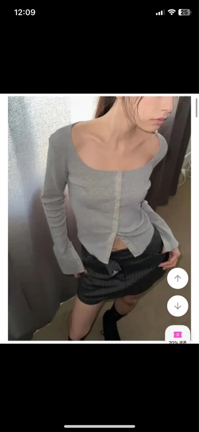 버튼티 검정 상품이미지2