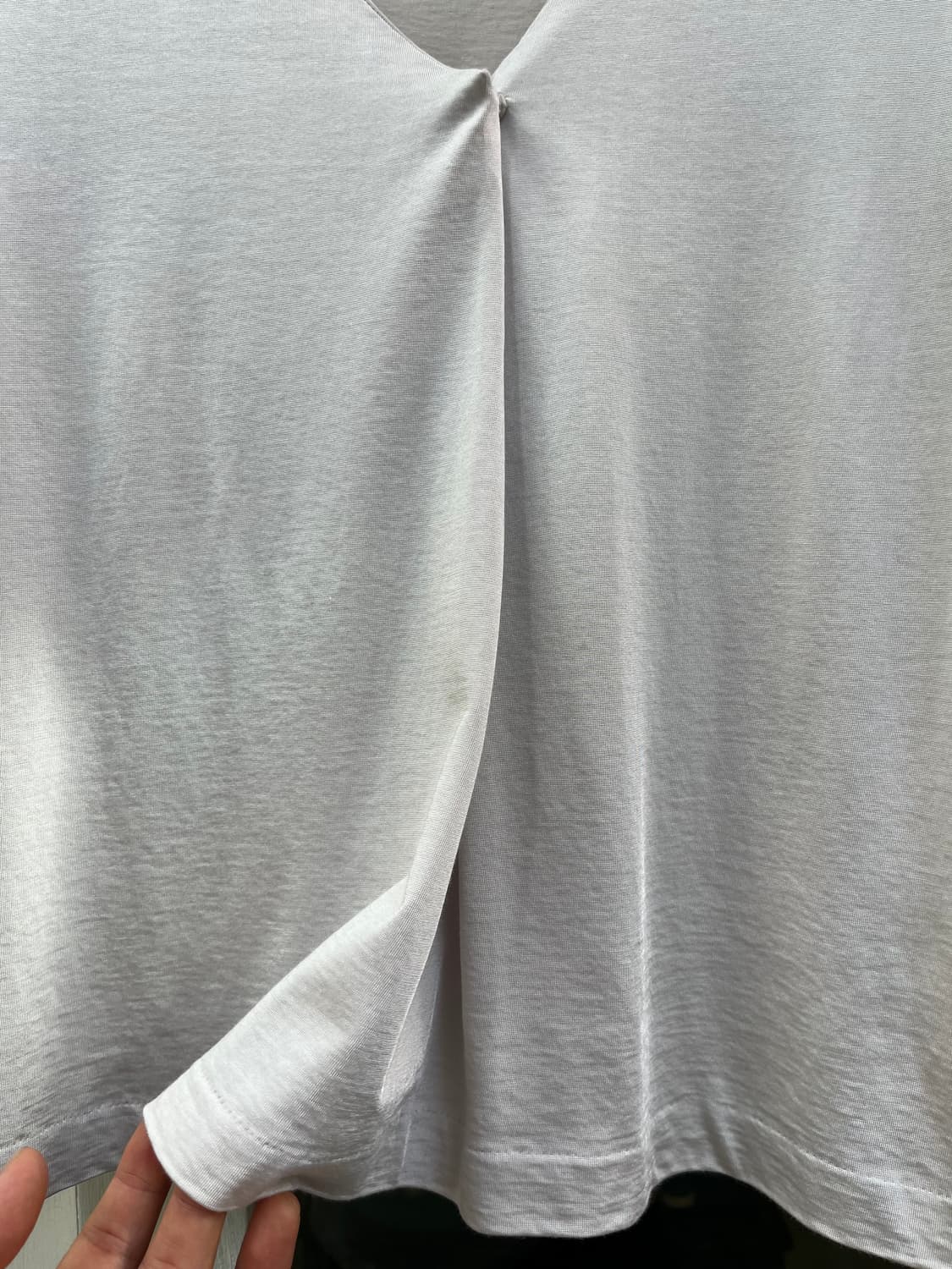 Jil Sander 질샌더 브이넥 반팔 티셔츠 베이지 S 상품이미지5