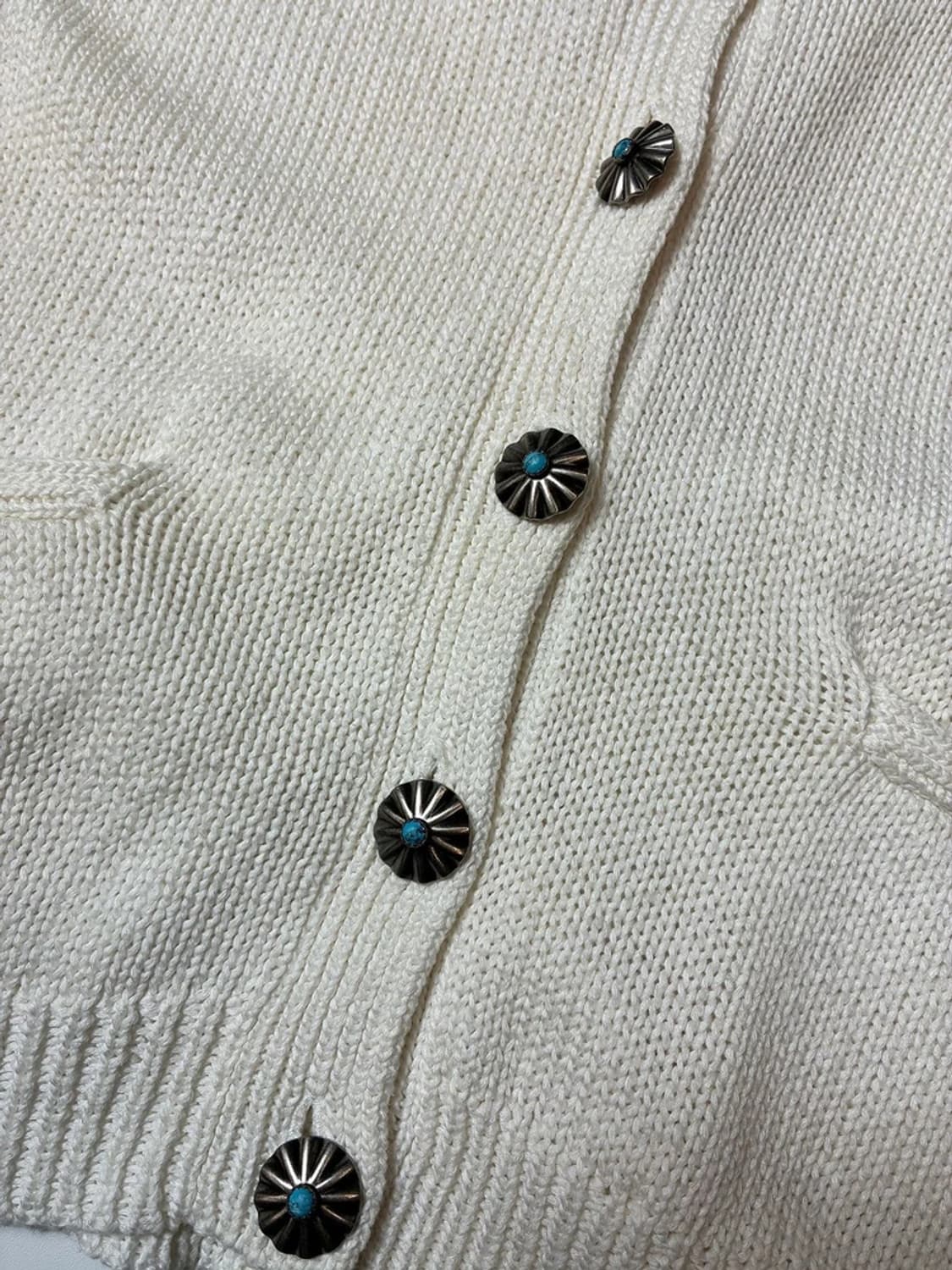 로렌 랄프로렌 터키석 실버버튼 웨스턴 니트 가디건 PN8144 상품이미지4