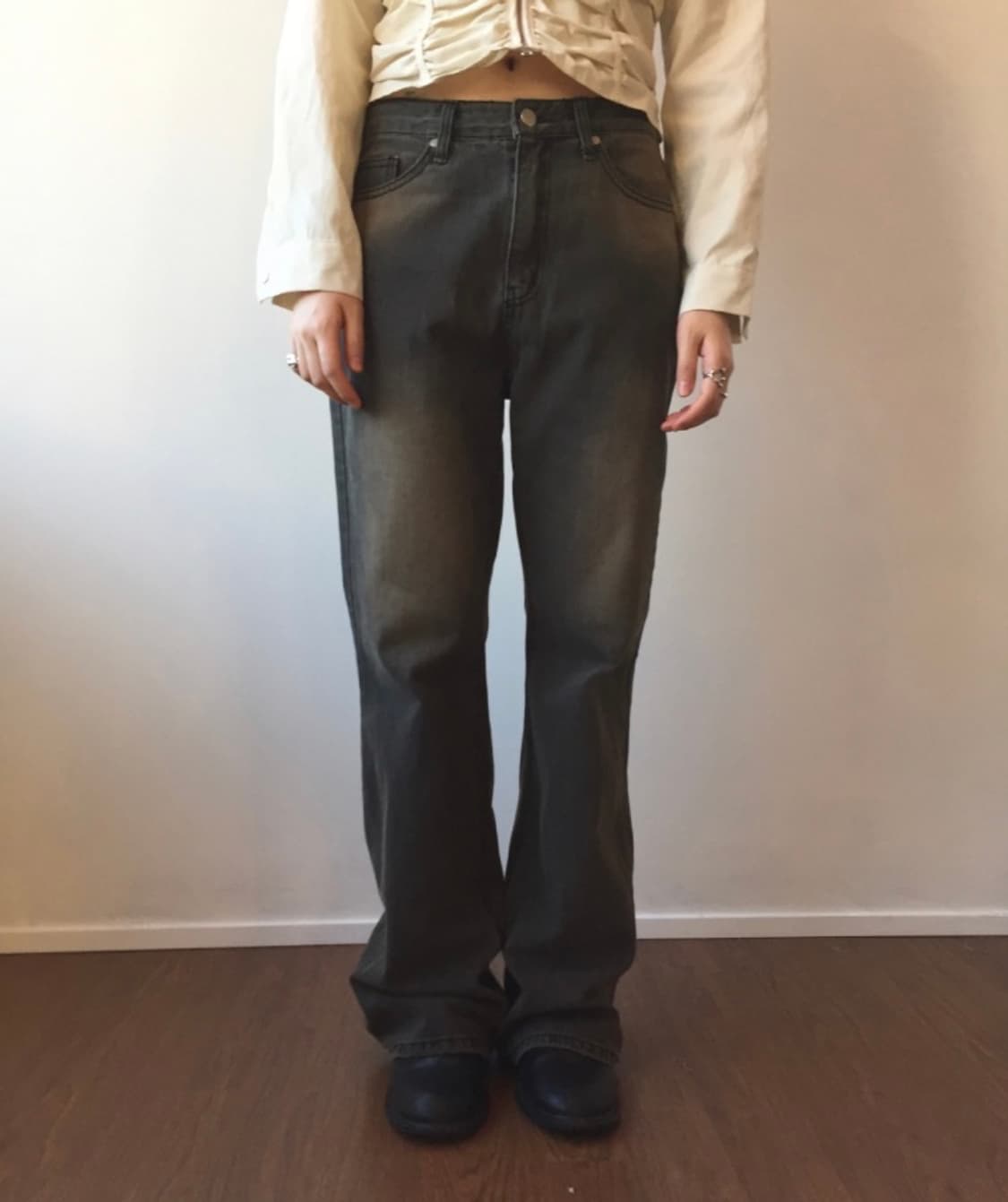 샵 더기 워싱 부츠컷 데님 상품이미지1