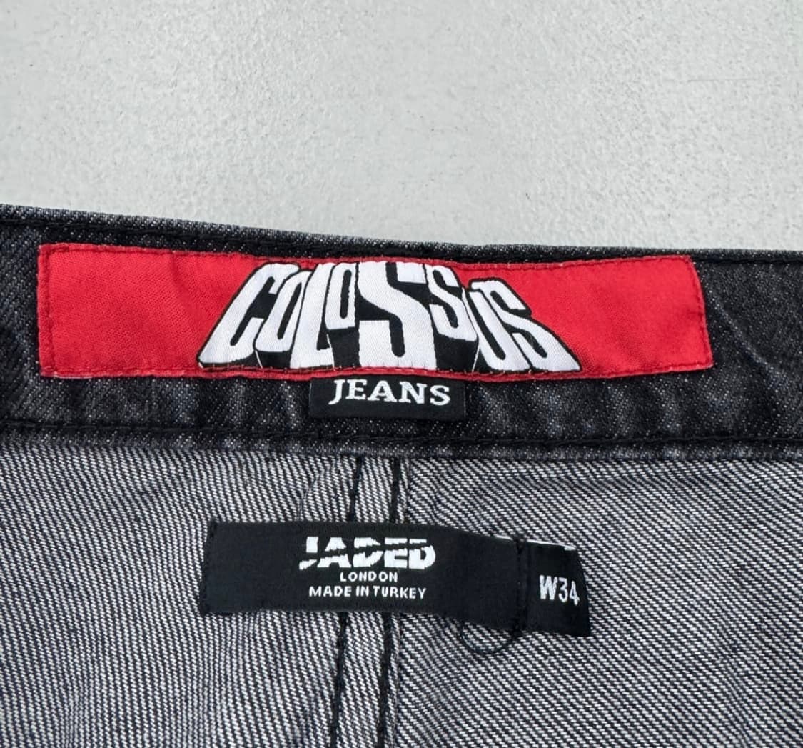 제이디드 런던 워싱 와이드 블랙 데님팬츠 상품이미지6