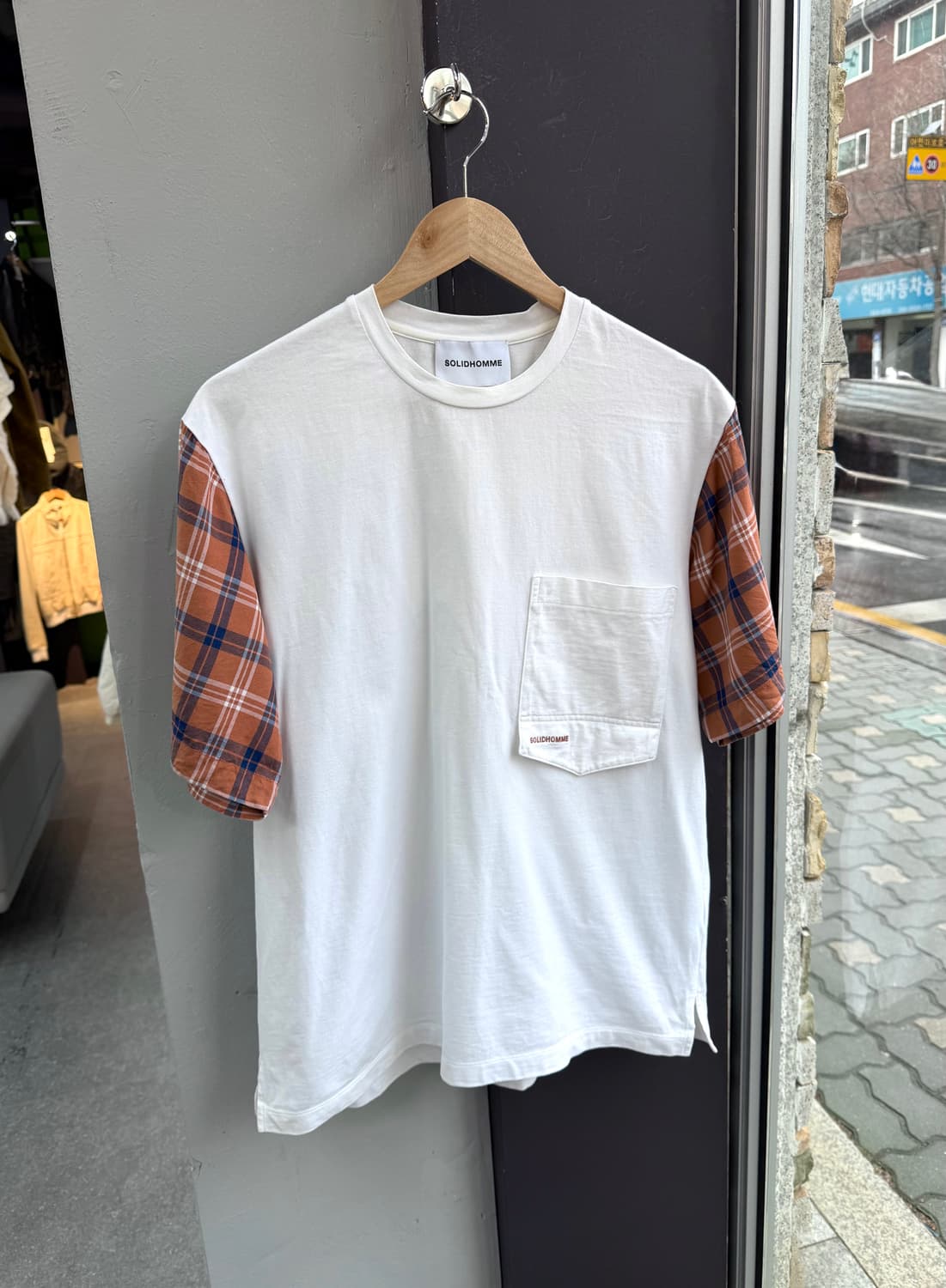 .95~100/ 솔리드옴므 19SS 로고 포켓 반팔 상품이미지2