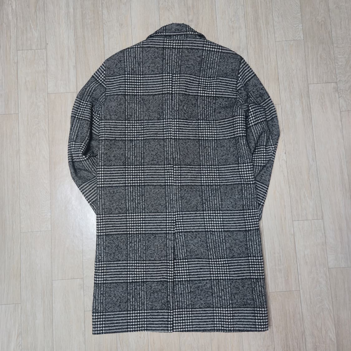 M) 앤더슨벨 울혼방 글렌체크 코트 상품이미지5