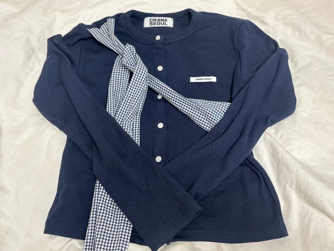 크랭크 가디건 네이비 상품이미지2