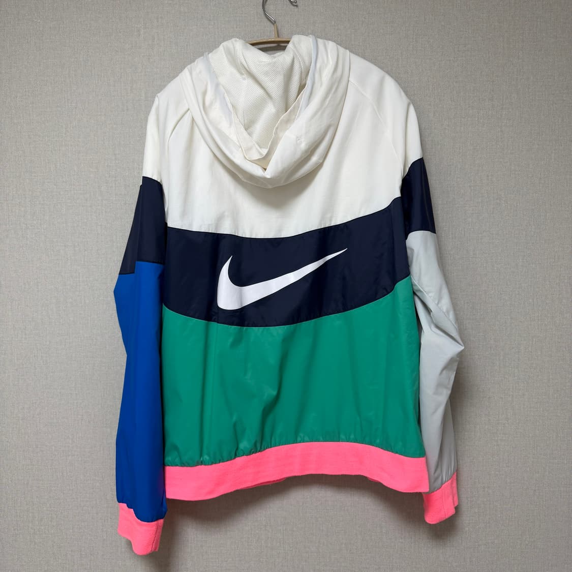 나이키 NSW 윈드러너 자켓 화이트 그린 핑크 XL 상품이미지2