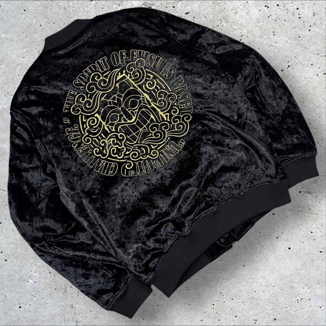 [95] EVISU 에비수 벨벳 블랙 봄버 자켓 C65 상품이미지2