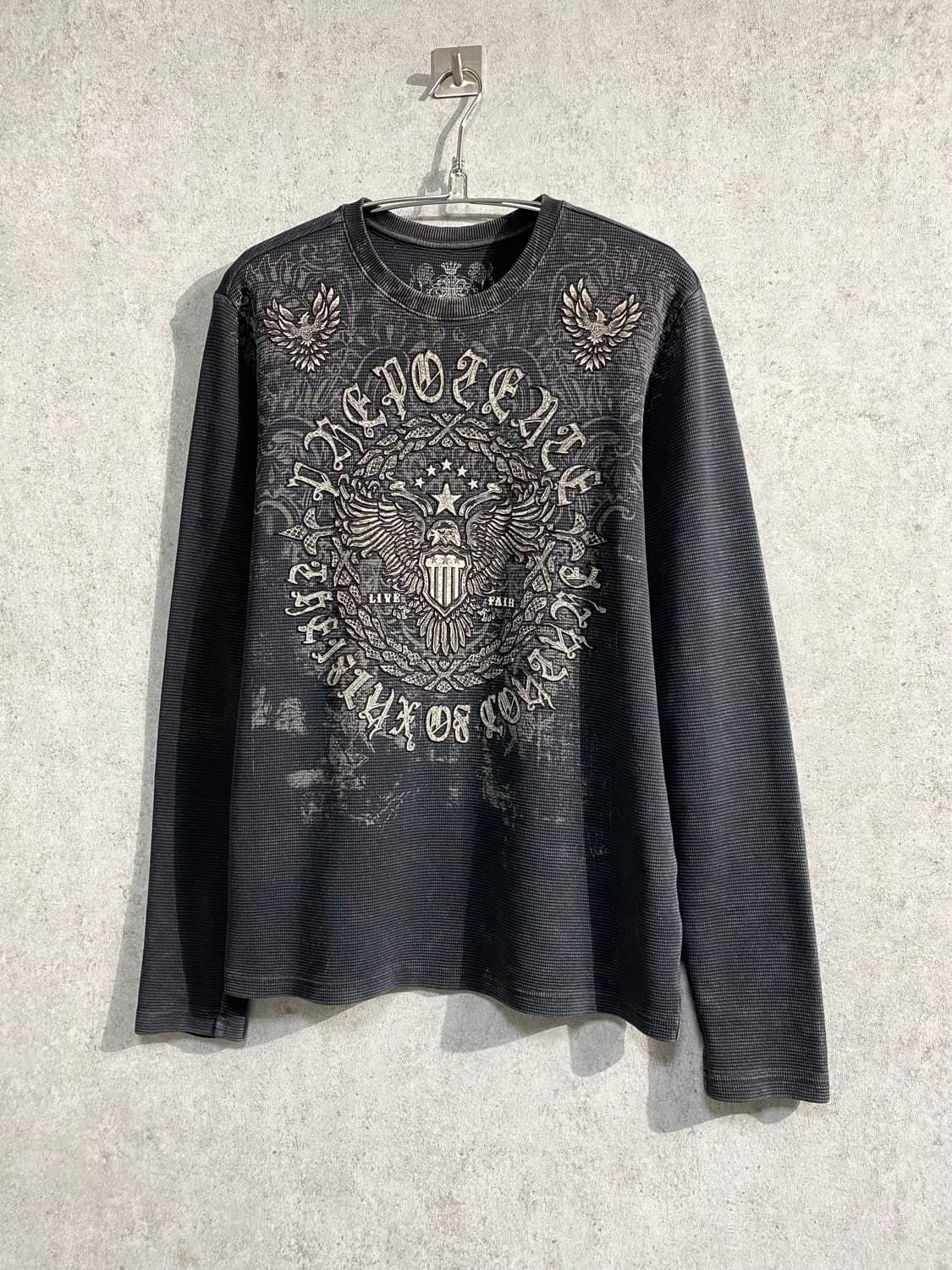 [XL] Prepotente 락시크 프린팅 와플 롱슬리브 상품이미지1